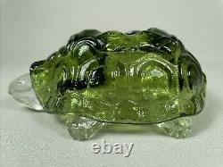 Le Smith Glass Turtle Fairy Light Lamp, Green & Clear, Two Piece, No Damage