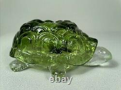 Le Smith Glass Turtle Fairy Light Lamp, Green & Clear, Two Piece, No Damage