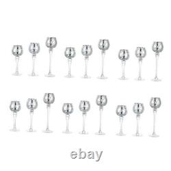 Long Stem Glass Candle Holder Set of 18 Tall Tea Lights Candle Holders