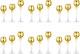 Long Stem Glass Candle Holder Set Of 18 Tall Tea Lights Candle Holders, Gold C