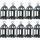 Lot 10 Black 8.75 Mini Lantern Small Candle Holder Wedding Centerpieces