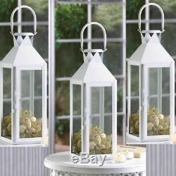 Lot 10 Large White 15 Tall Candle Holder Lantern lamp Wedding Table centerpiece