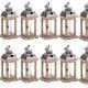 Lot 10 Rustic Wood Lantern Small Monticello Candle Holder Wedding Centerpieces