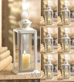 Lot 10 Starry Cutout Lantern 8 Small White Candle Holder Wedding Centerpieces