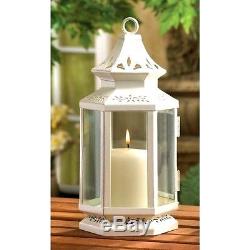 Lot 15 White Lantern Small 8 Candle Holder Wedding Centerpieces Set