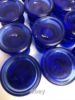 Lot Of 20 Cobalt Blue Glass Candlestick Holders 2.25 X 2