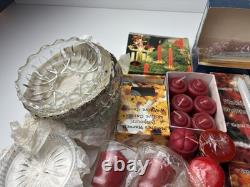 Lot Votive Candles Votive Candle Glass Candle Holder Christmas Tree Candles 2AA