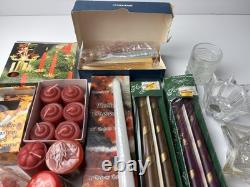 Lot Votive Candles Votive Candle Glass Candle Holder Christmas Tree Candles 2AA
