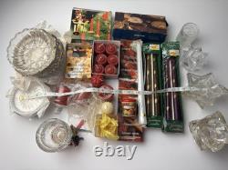 Lot Votive Candles Votive Candle Glass Candle Holder Christmas Tree Candles 2AA
