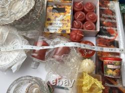 Lot Votive Candles Votive Candle Glass Candle Holder Christmas Tree Candles 2AA