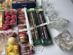 Lot Votive Candles Votive Candle Glass Candle Holder Christmas Tree Candles 2AA