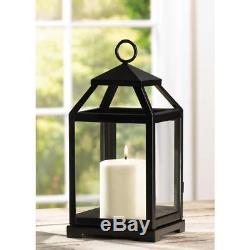 Lot of 10 Black Wedding Malta Table Centerpieces Candle Holder Lanterns 12 Tall