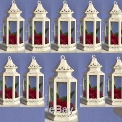 Lot of 15 White Lantern Small 10 Candle Holder Wedding Centerpieces