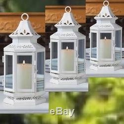 Lot of 15 White Lantern Small 10 Candle Holder Wedding Centerpieces