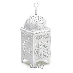 Lot of 25 White Wedding Moroccan Garden Centerpieces Candle Holder Lanterns NEW