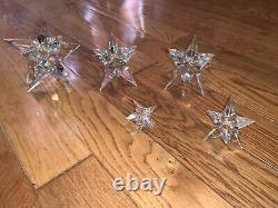 Lot of 5 rosenthal studio 9 point crystal candle holders