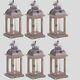 Lot Of 6 Rustic Candle Lantern Candleholder Wedding Centerpieces