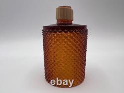 Lot of 8 Diamond Hobnail Red Orange Glass Votive Peg Candle Holders All UV GLOW