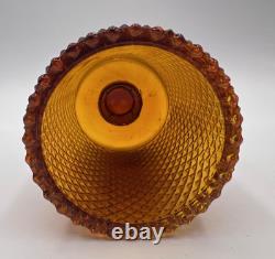 Lot of 8 Diamond Hobnail Red Orange Glass Votive Peg Candle Holders All UV GLOW