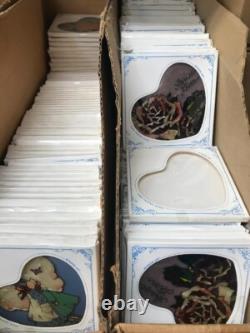 Lot of 96 Joan Baker Suncatcher Heart Shaped Candle Holders w Stand