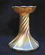 Louis Comfort Tiffany Lct Favrile Opalescent Gold Swirl 5 Candlestick Holder