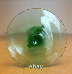 Lovely Rare Heisey Swan Green Moongleam Double Handled Candle Holder 61/2 T