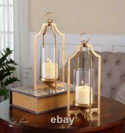 Lucy 12.75 inch Candleholder (Set of 2) Bright Metallic Gold Finish with