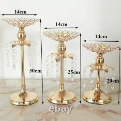 Luxury Designed Crystal Candlestick Holder Big Tealight Matching Cup Candles New