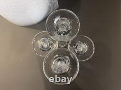 MCM 4 Piece Kosta Boda Kjell Engman Crystal Glass Bubbles Candle Holders Sticks