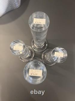 MCM 4 Piece Kosta Boda Kjell Engman Crystal Glass Bubbles Candle Holders Sticks