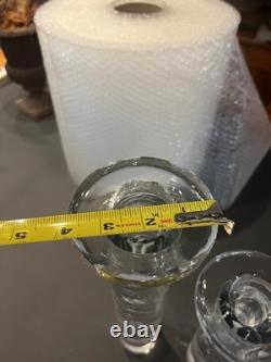 MCM 4 Piece Kosta Boda Kjell Engman Crystal Glass Bubbles Candle Holders Sticks