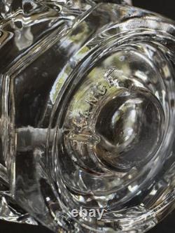 MCM Modern Danish Wrought Iron & Crystal Glass Table Candle Holders 11.5