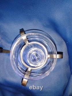 MCM Modern PAIR Danish Wrought Iron and Glass Votive Candle Tea Light Holder
