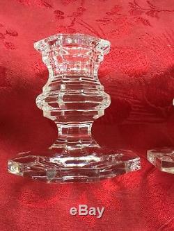 MIB FLAWLESS Exquisite 2 BACCARAT Art Crystal Regence CANDLESTICK CANDLE HOLDERS