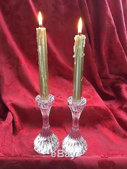 MIB FLAWLESS Exquisite BACCARAT Pair Massena Crystal CANDLESTICK CANDLE HOLDERS