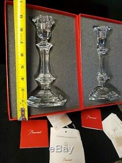 MIB FLAWLESS Exquisite BACCARAT Two Crystal VERSAILLES CANDLESTICK CANDLE HOLDER