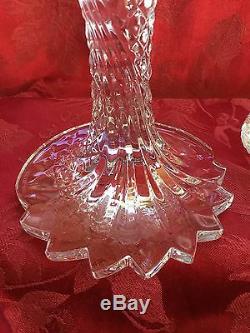 MIB FLAWLESS Exquisite WATERFORD Crystal SEA JEWEL 2 CANDLE CANDLESTICK HOLDERS