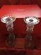 Mib Flawless Stunning Baccarat Glass Bambous Crystal 2 Candlestick Candle Holder