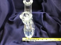 MID CENTURY MODERN set of 2 double CANDLE HOLDERS crystal GLASS VANNES LE CHATEL