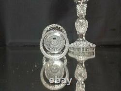 MINT CONDITION! Vintage Waterford Alana 8 (20.5 cm) Crystal Candlesticks SIGNED