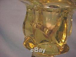 MMA DRAGON KOI FISH Vaseline DEPRESSION Imperial GLASS CANDLE HOLDER Candlestick