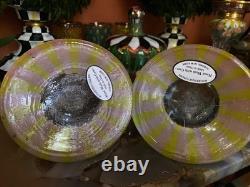 Mackenzie Circus Glass Candleholder Childs Candle Holders Set Of 2 New