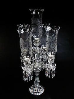 Magnificent Five Light Baccarat Crystal Candelabra / Candle Holder
