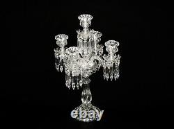 Magnificent Five Light Baccarat Crystal Candelabra/candle Holder. H23