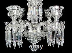 Magnificent Five Light Baccarat Crystal Candelabra/candle Holder. H23