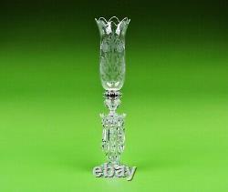 Magnificent Single Light Baccarat Crystal Candelabra / Candle Holder. 21 1/2