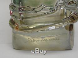 Majestic Signed Ion Tamaian Hand Blown Art Glass Large Vase 13.25