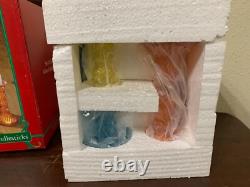 May Department Stores Glass Candle Stick Holder Set Of 7 Various Colors 2002 NIB