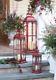 Melrose Set Of 3 Old Red Antique Vintage Style Pillar Candle Holder Lanterns 37