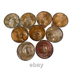 Mercury & Flash Glass Candle Holder Votive Set of 9 Owned by Martha Stewart